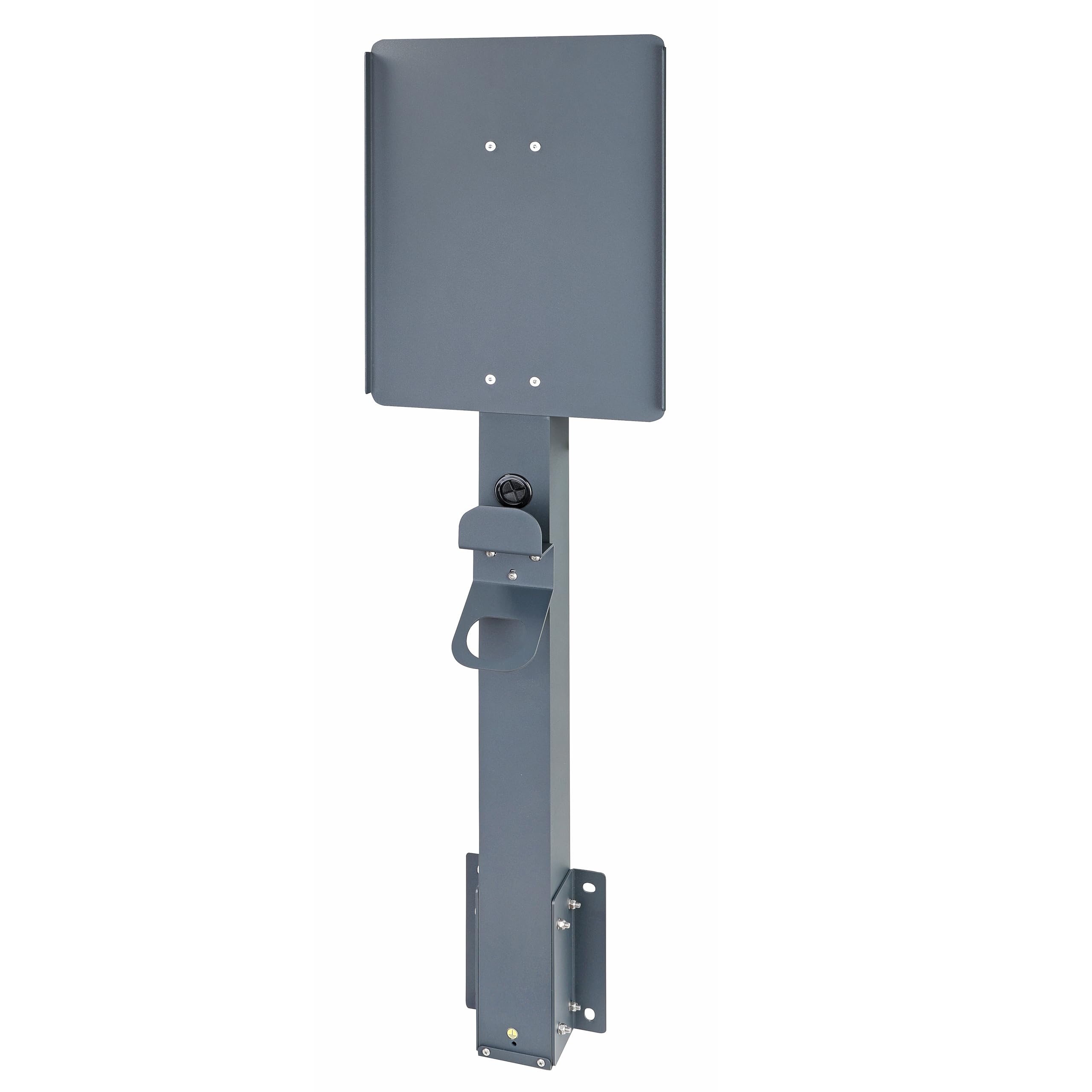 Supporto universale per wallbox in alluminio con fissaggio laterale per muro di sostegno. Colonna per wallbox per veicoli elettrici (colonnina di ricarica)