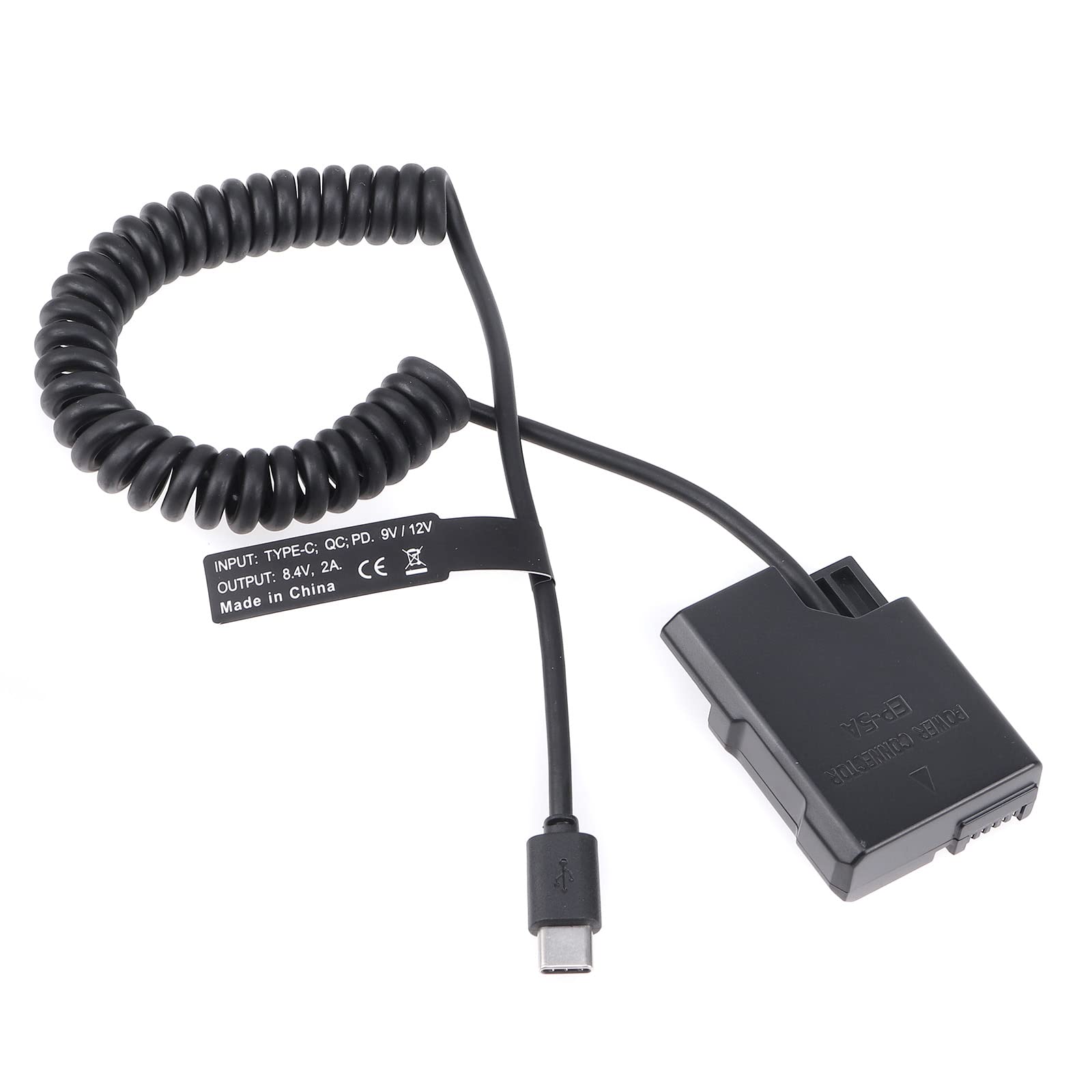 FOTGA USB-C Type-C a pieno decodificato EN-EL14 fittizio batteria adattatore a molla cavo per Nikon D3100 D3200 D3300 D3400 D3500 D5100 D5200 D5300 D5500 D5600 DF P7100 P7700 D78000 Fotocamera