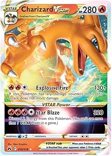 Charizard VSTAR 019/159 Rare VSTAR Pokemon Card (SWSH Crown Zenith) + TitanCards® Toploader