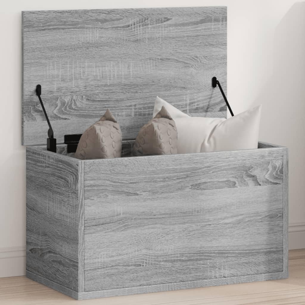 vidaXL Skrzynia, szary dąb sonoma, 60x35x35, materiał drewnopochodny