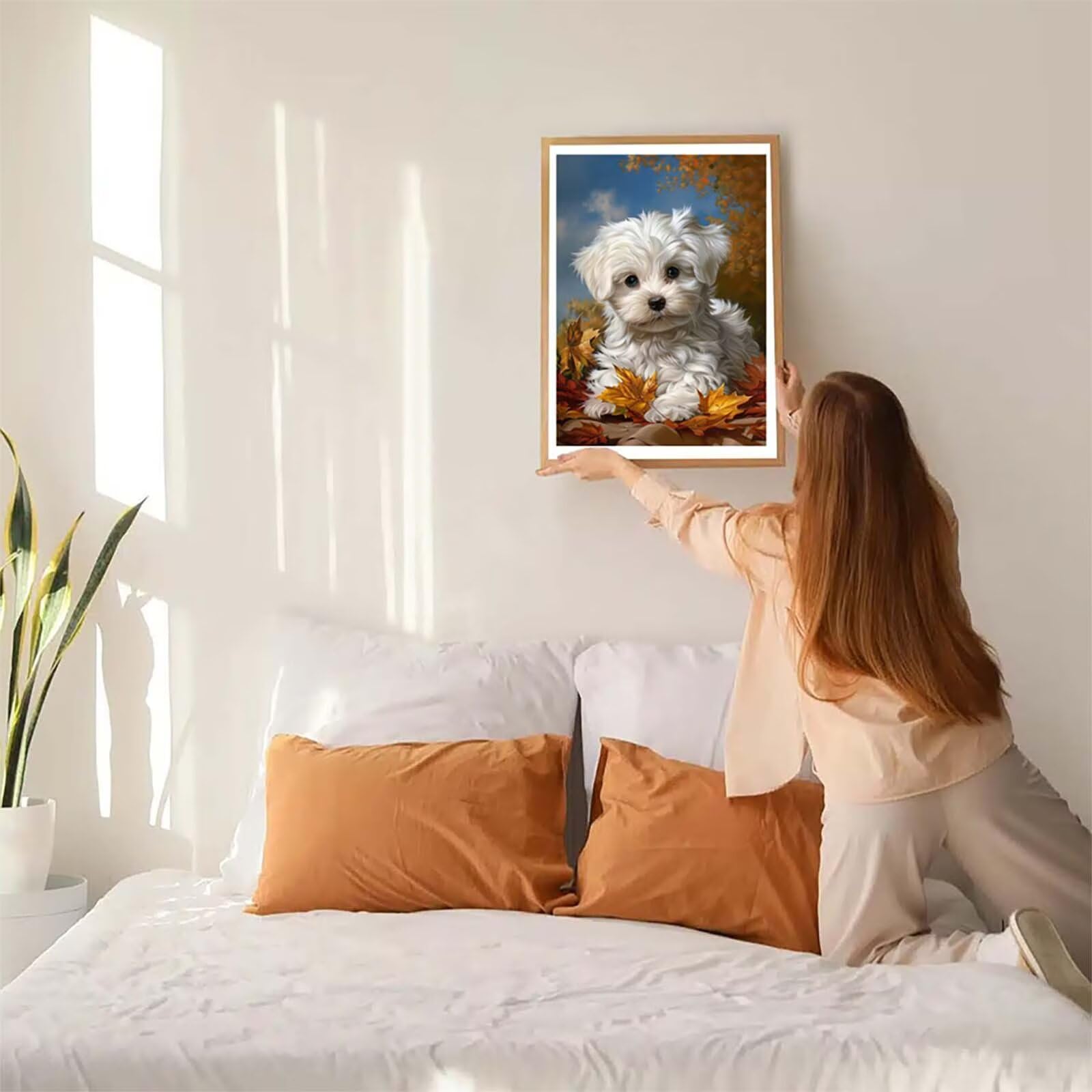 Cane Diamond Painting Adulti 100x135cm, 5D Diamond Painting Kit 4-6374 | Pianta DIY Disegni con Perline da Attaccare, Kit Pittura Adulti, Diamantini Crystal Art, Decorazioni Casa Regalo Donna