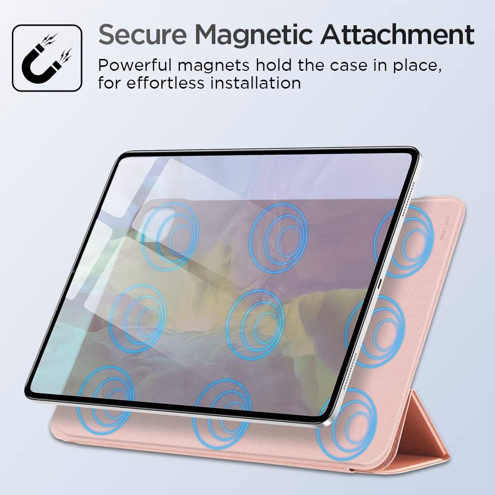 ESR Rebound Magnetic Case Compatible with iPad Pro 11 Inch (2022/2021/2020, 4th/3rd/2nd Generation), Convenient Magnetic Attachment, Two-Way Stand, Full Pencil 2 Support, Auto Sleep/Wake, Rose Gold