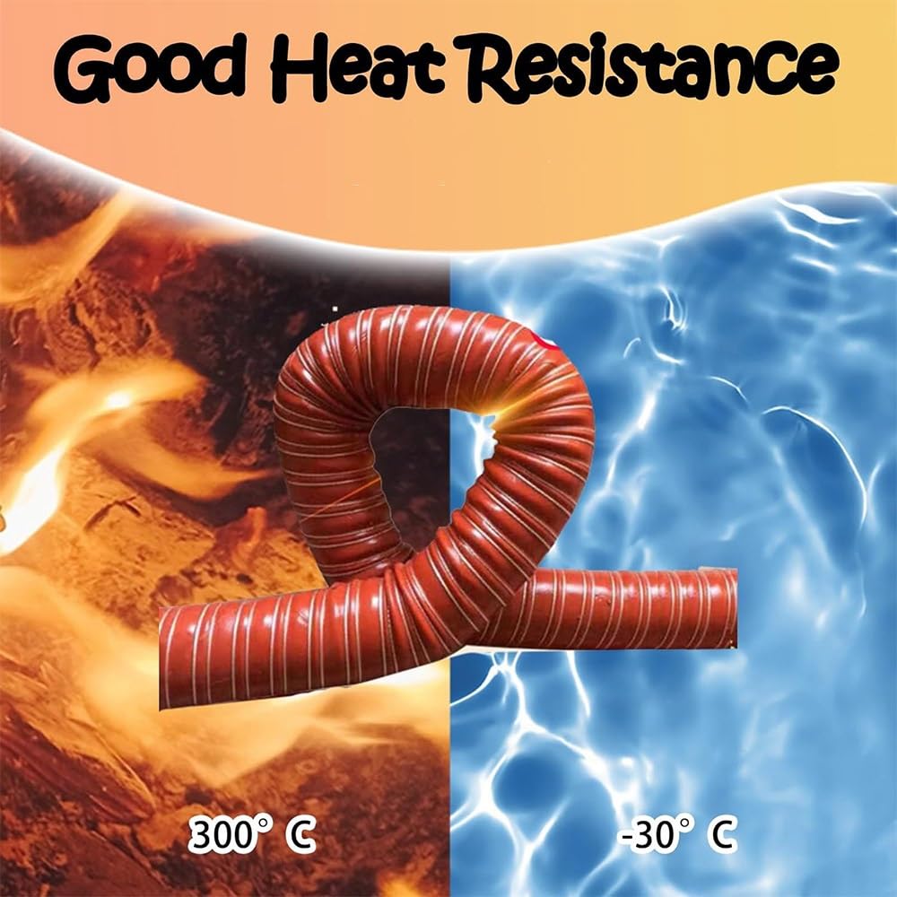 Silicone Condotti Tubo di Ventilazione Flessibile Diametro 20-305mm Tubo Flessibile per Condotto di Ventilazione Portatile Condotto Flessibile(2m(6.6ft),89mm)