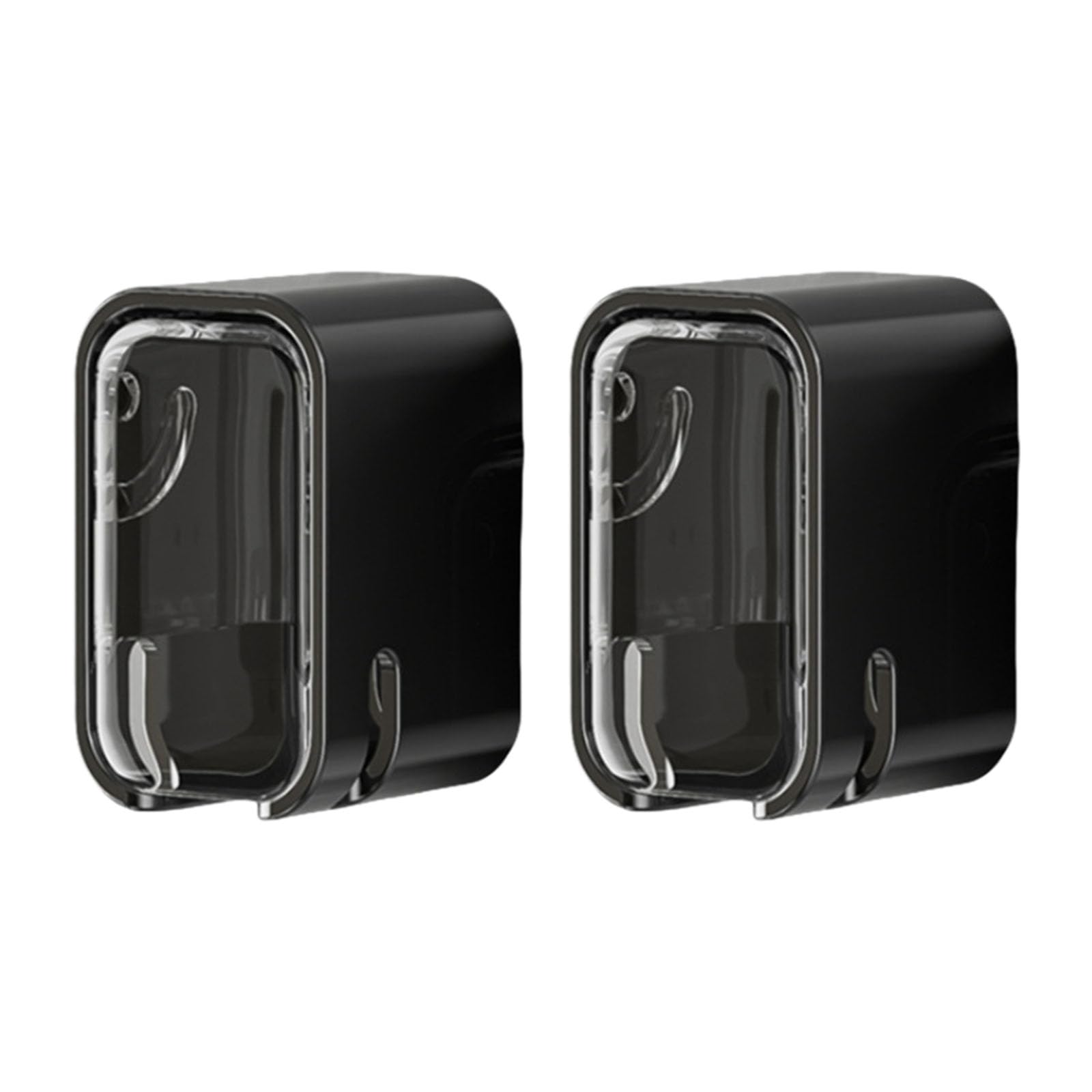 Jazuaiao Modern Toothbrush Holder Electric Toothbrushes Rack Set of 2 with Dustproof Cover for Household Bathroom Accessories Wall Mounted Toothbrush Holder