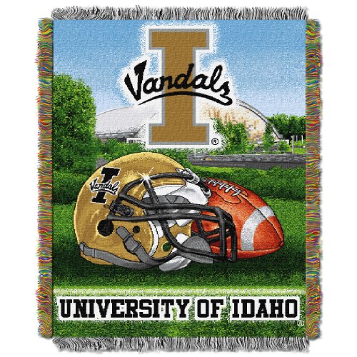 Northwest NCAA Idaho Vandals Unisex-Adult Woven Tapestry Throw Blanket, 48" x 60", Home Field Advantage