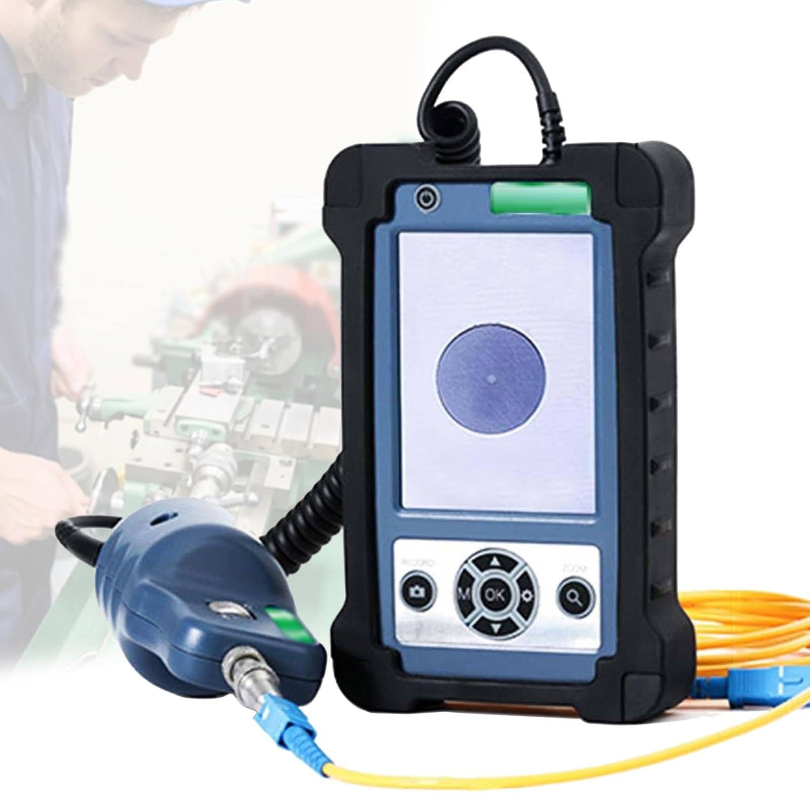 BOOZXCV Fiber Endface Inspector, 400X Fiber Optic Video Probe with 3.5" LCD Display and Rechargeable 4000mAh Battery, for APC/UPC Connectors