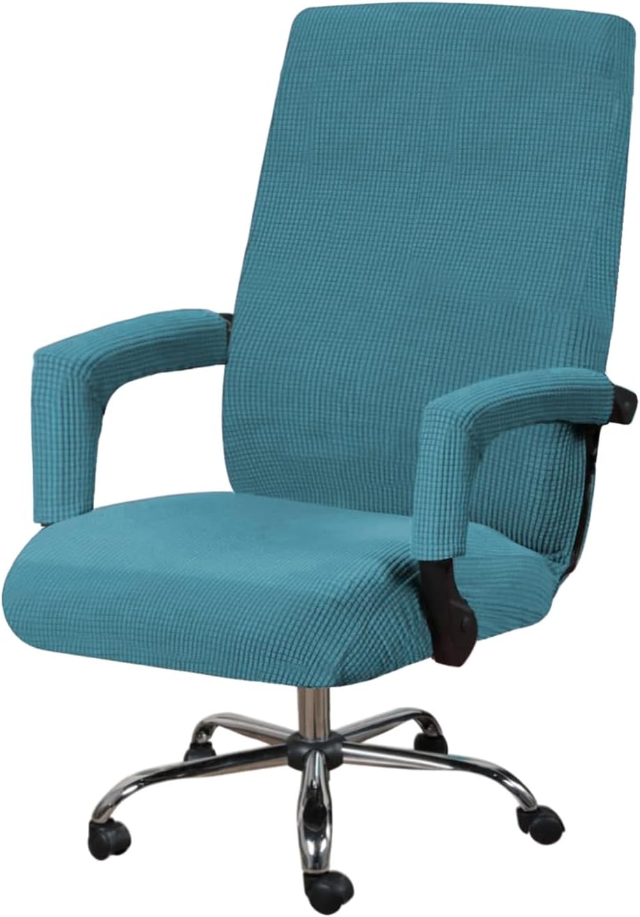 Chair Cover, Stretch Office Chair Cover, Stretchable Gaming Chair Covers, Chair Covers, for Computer Office Chair (Ivory White,Large)