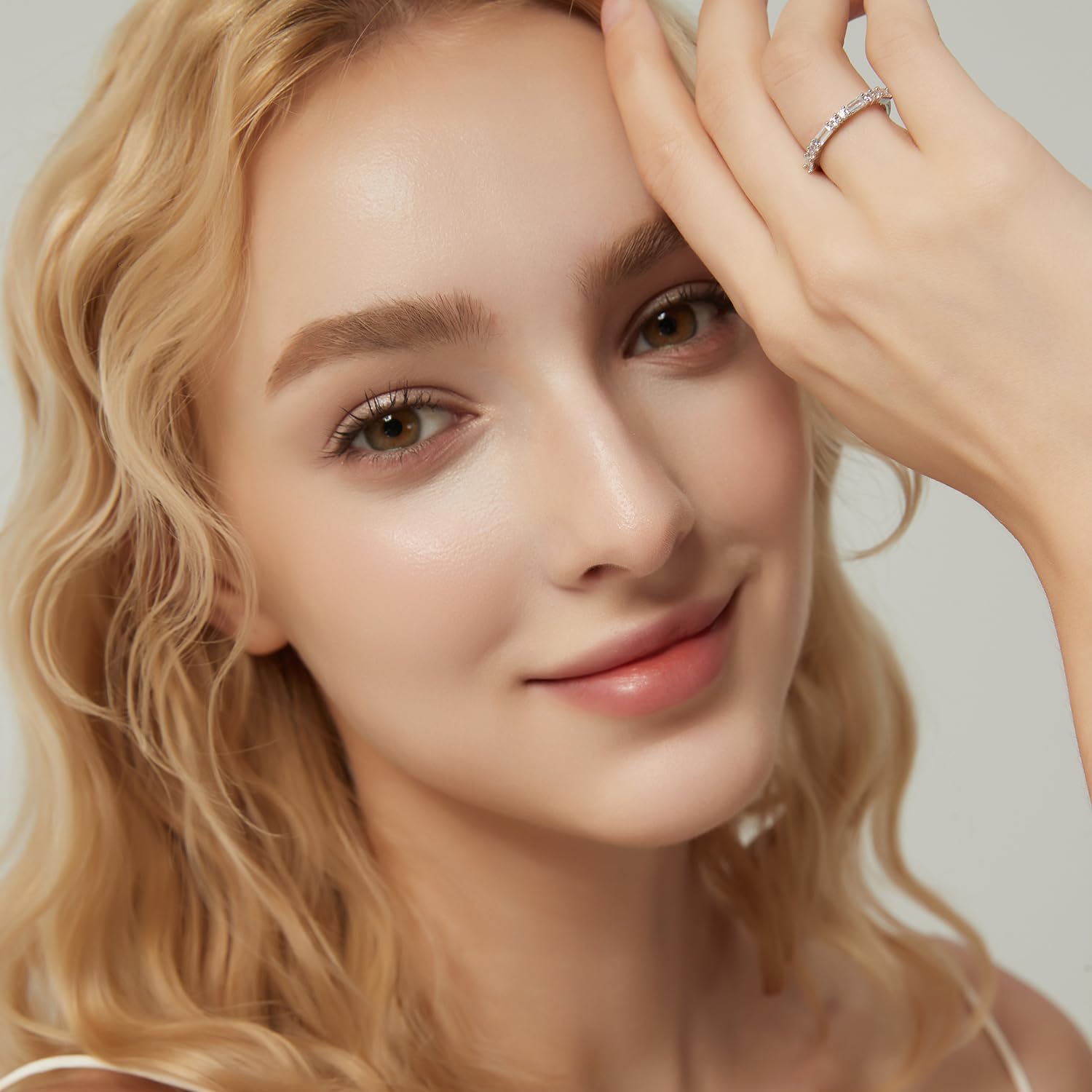 SHINYSO Wedding Band for Women Cubic Zirconia Ring Baguette Round Thin Stackable Rings Eternity Band for Her Size 4-10 - Image 4