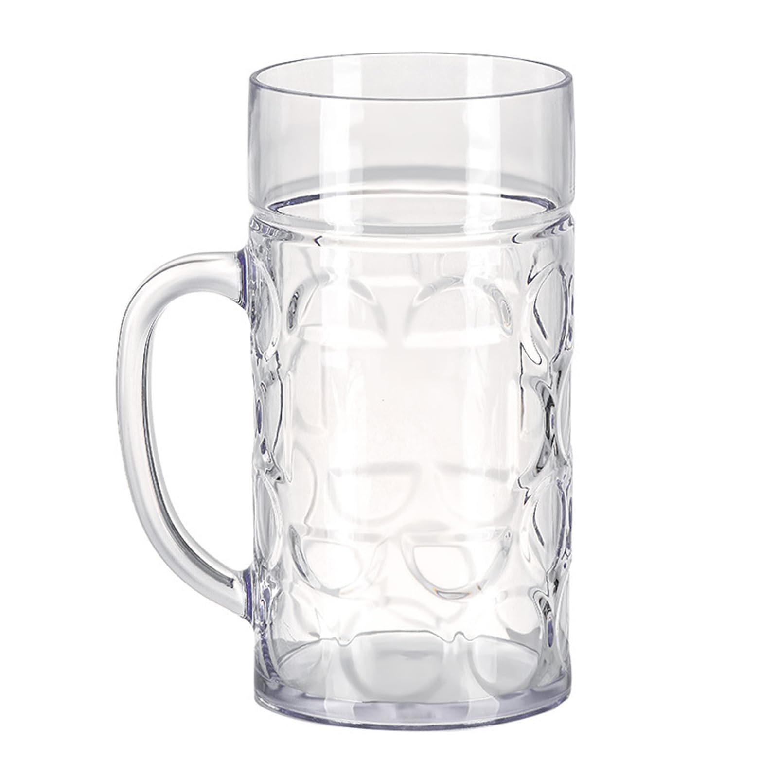 Kalttoy Collection of Dimpled Mugs Large Dimpled Glass Cups Freezers Safe Glass Dishwasher Safe Cup Wide Handle Mug