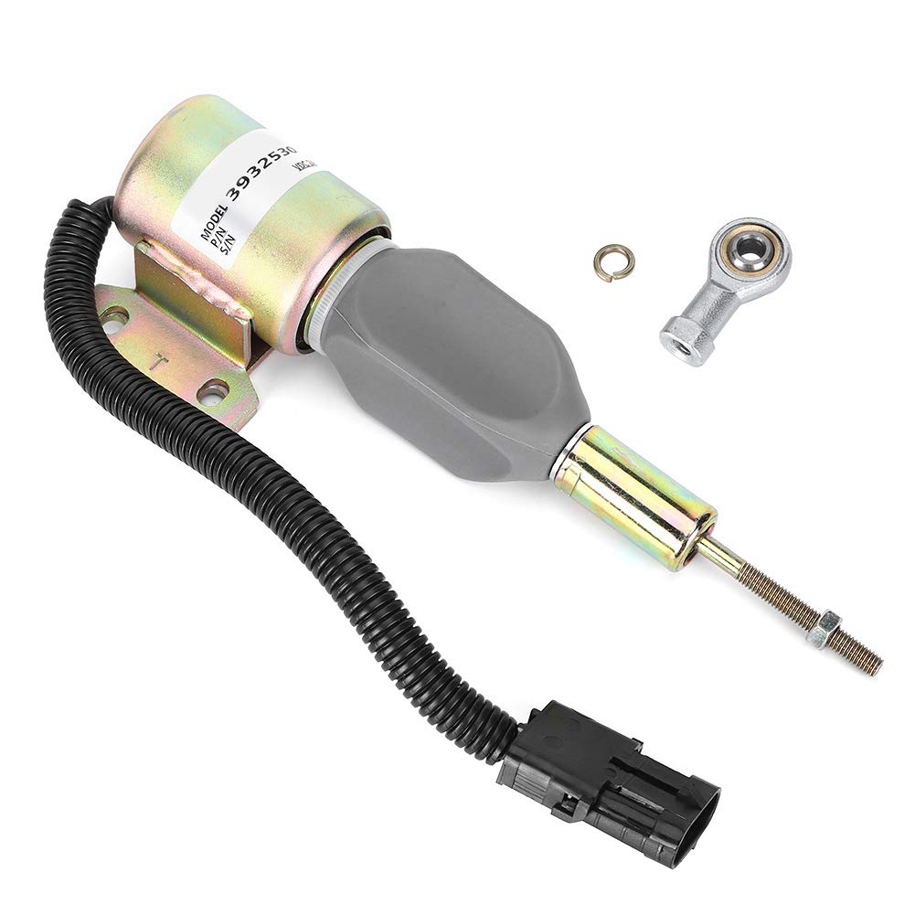 Válvula solenoide de cierre del motor de 24 V, 3932530 SA 4756 24 Válvula solenoide de corte de combustible del motor apta para Cummins 4BT 6BT5