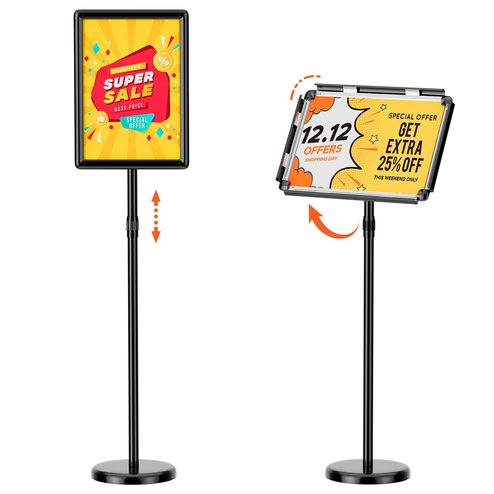 OUKMIC A3 Sign Stand Holder, Adjustable Poster Stand for Display, 1 Pack