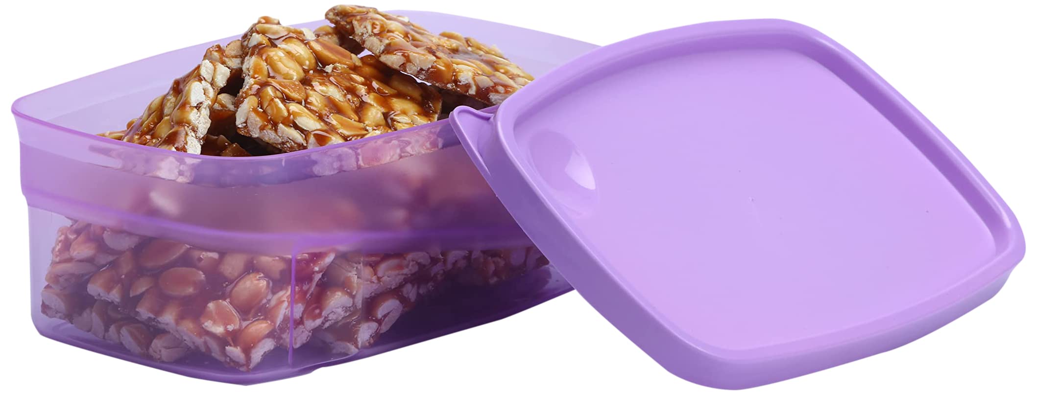 VarmoraSmart Saver Container | Organised Kitchen | Stackable | Durable | For Pulses,Cereals, Snacks, | Set of 2 |Assorted|500ml