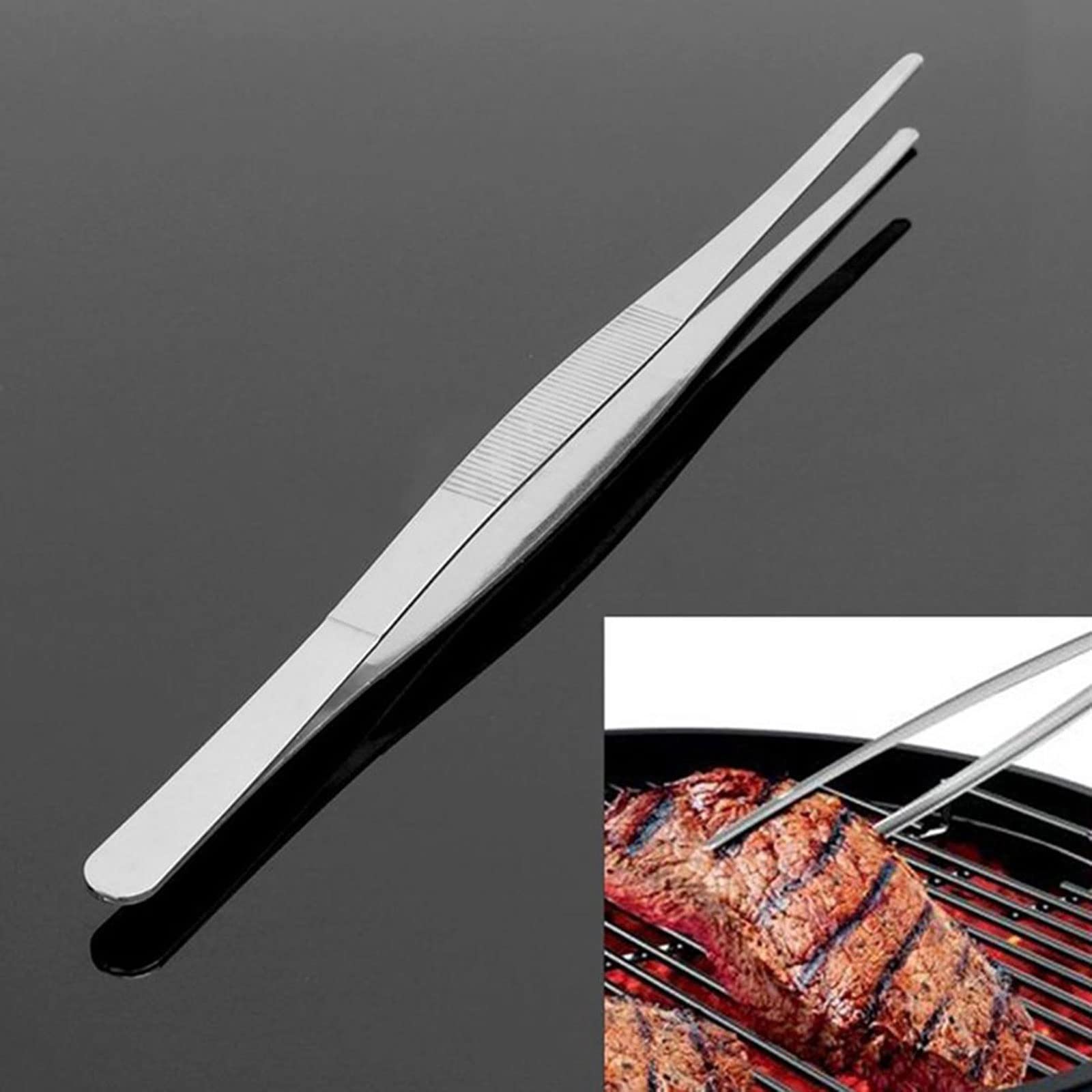 Pinzas de Cocina extralargas de 30CM/12 Pulgadas, Pinzas para Parrilla de Cocina de Acero Inoxidable, Barbacoa, Comida, Horno, Ensalada, Pescado, Pinzas para Servir, Herramienta para Barbacoa