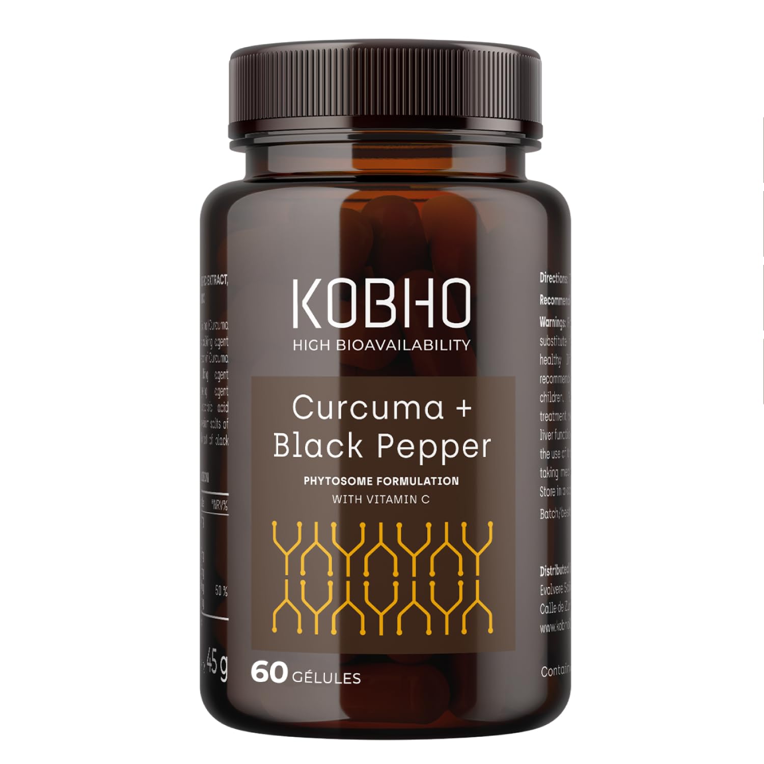 Curcuma Bio Gélules Anti Inflammatoire Multivitaminé Bio - Formule Curcumine Mer