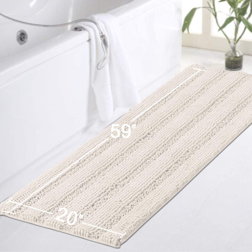 Snapklik.com : Turquoize Non Slip Shaggy Chenille Microfibers Bathroom ...