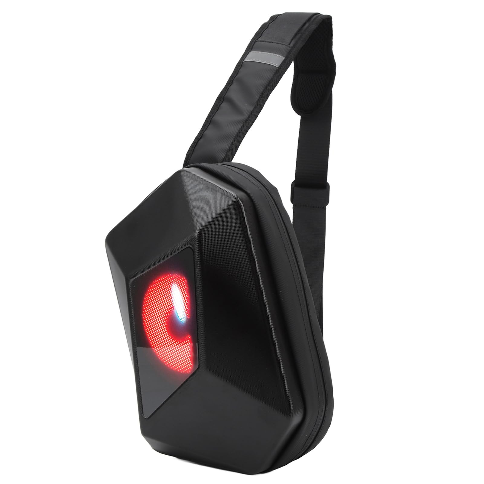 Ausla Plecak z wyświetlaczem LED, wodoodporny plecak USB 5 V LED z regulowanym paskiem na ramię, do podróży, sterowanie za pomocą aplikacji na telefon komórkowy, #311