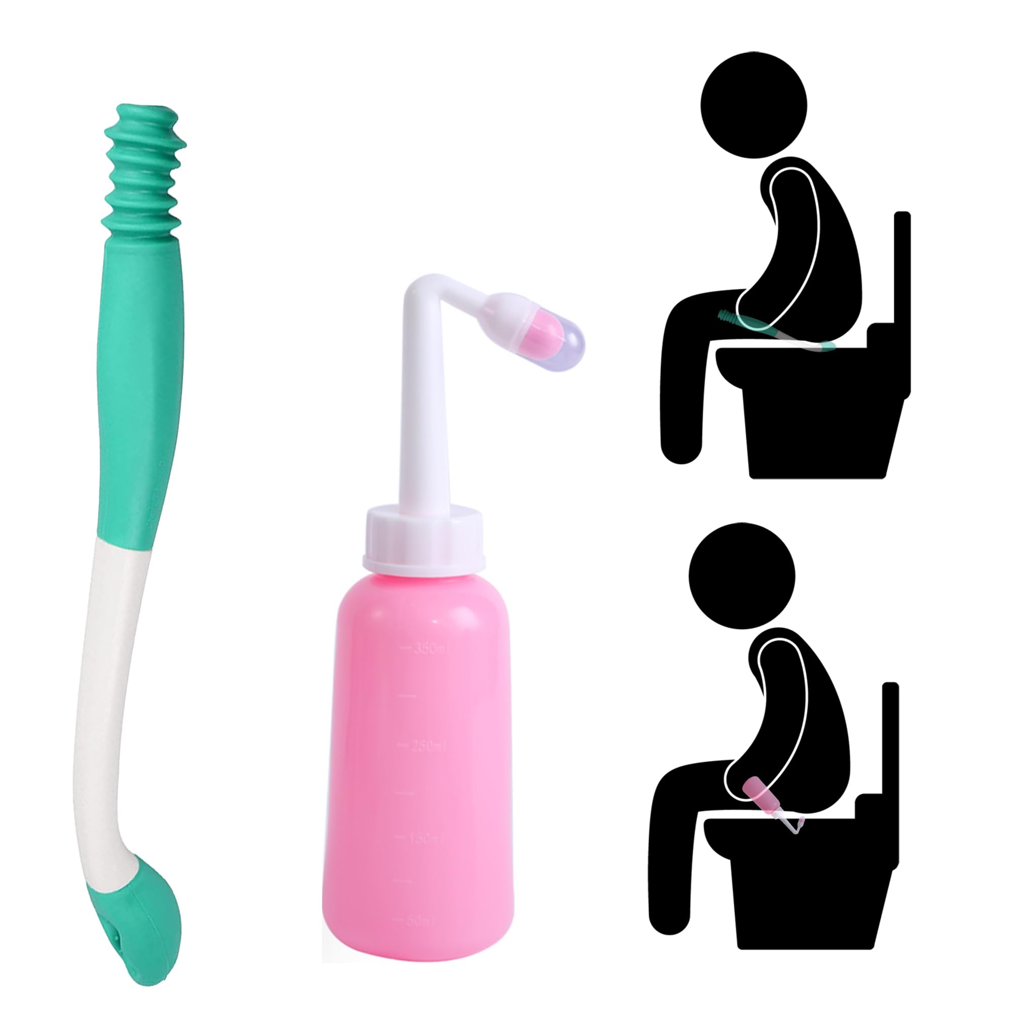 SEABABOO Ausili Per Servizi Igienici 2 Pezzi Ausili Per La Pulizia Della