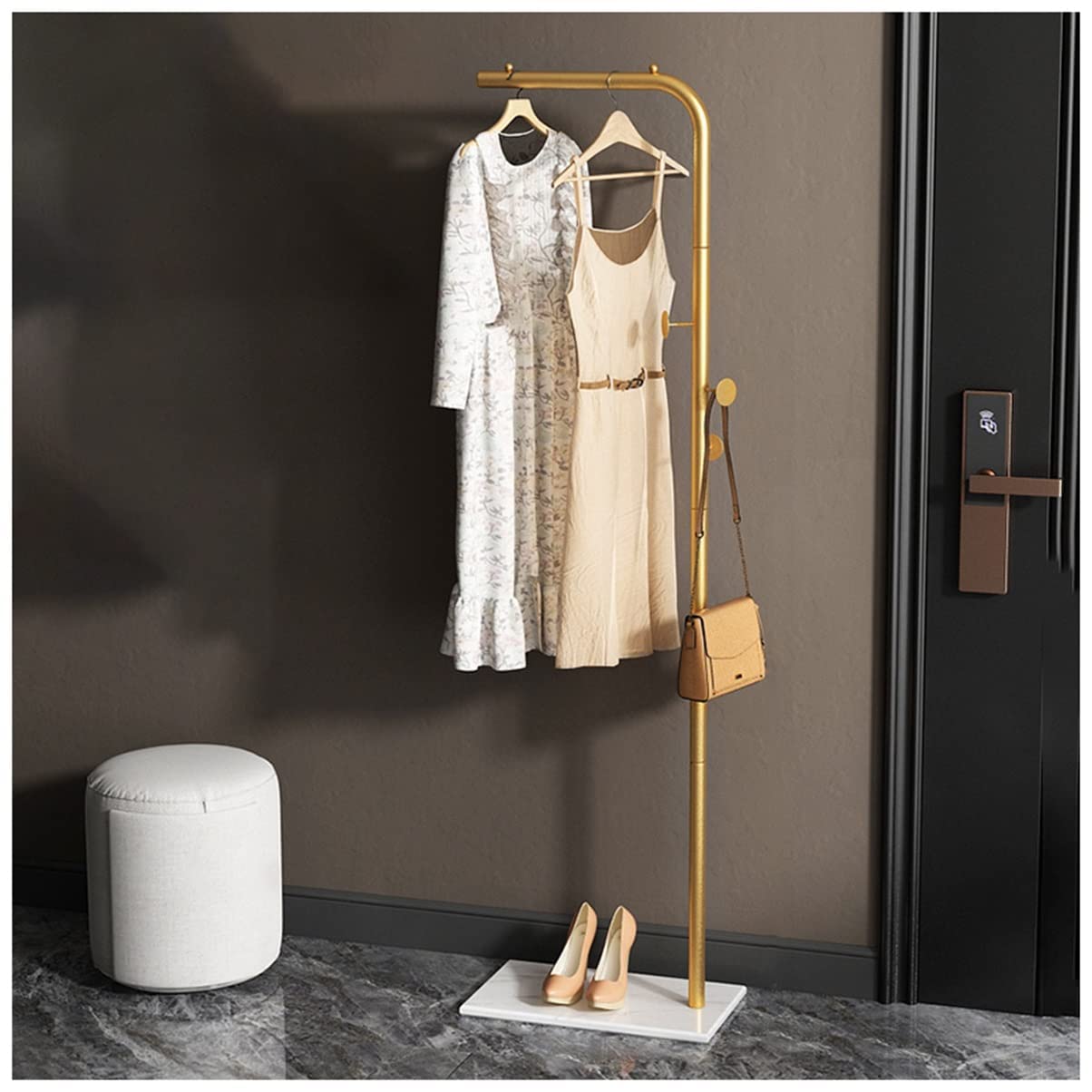 Porte-manteau autoportant en métal pour entrée vestiaire bureau
