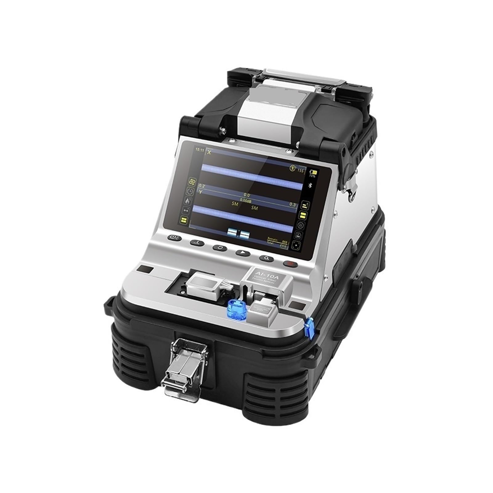 CUDTAPI Optical Fiber Cleaver, AI-10A Optical Fiber Splicer AI-10 With Electric Cleaver Splicing Machine 6 Motors Automatic Core Alignment