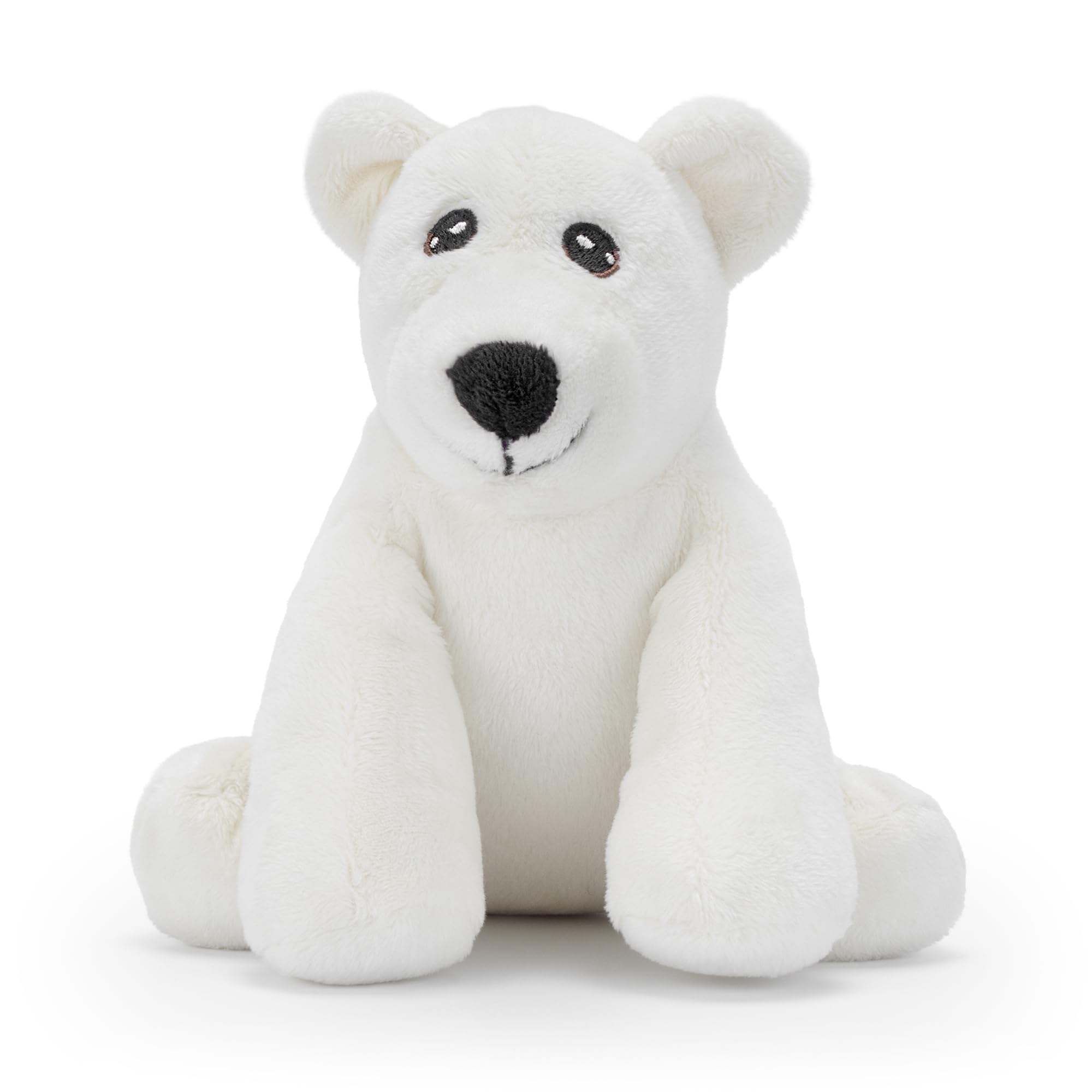 Zappi Co Polar Bear Plush Toy (15cm) -100% Recycled Eco-Friendly Soft Cuddly Stuffed Animal for Newborn, Baby, Infant