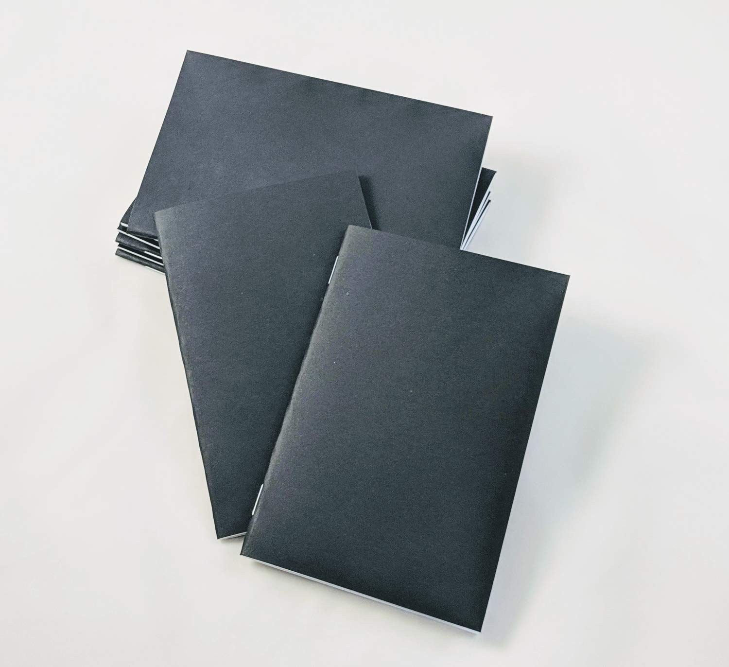 Black Notebooks 100 Pack 3.5 x 5.5 Inches, Black Journals, Black Notebooks, Pocket