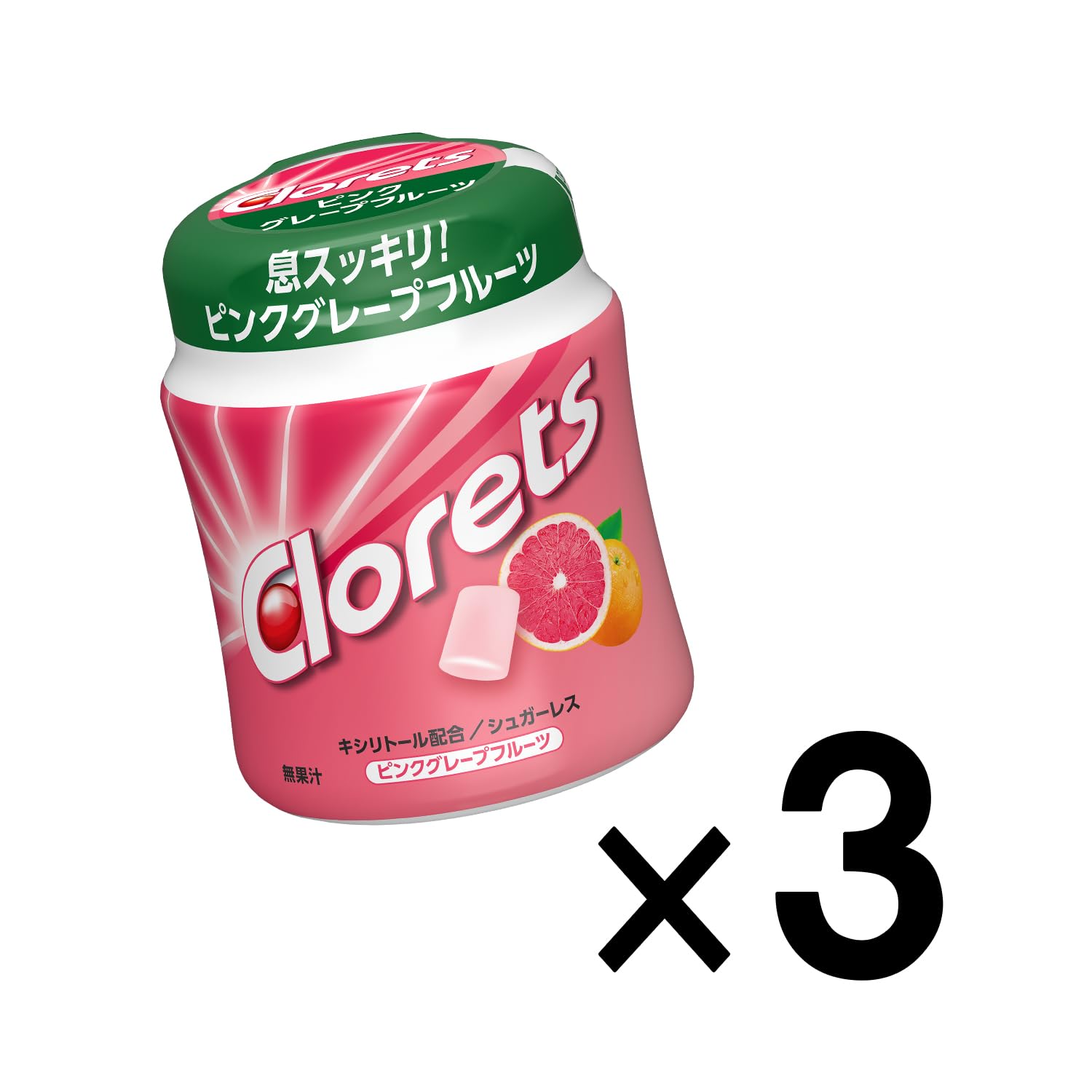 Amazon.co.jp: クロレッツXP ピンクグレープフルーツ ボトル 3個セット