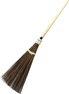 Natural Broom - 55 Inches Length, Heavy Duty Broom , Garden Broom, Coconut Broom, Outdoor Broom, Garage Broom, Hard Floor Broom, Outdoor Brooms for Sweeping Patio, Brown, White