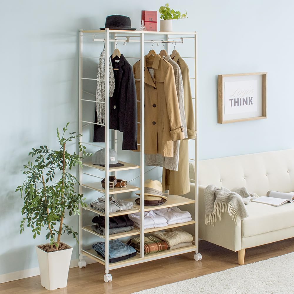 ❤特大容量で超超大収納❣高耐荷重50kg＆安定感抜群♪❤ハンガーラック 楽天市場】【METAL & WOOD】高耐荷重 ハンガーラック 幅51cm