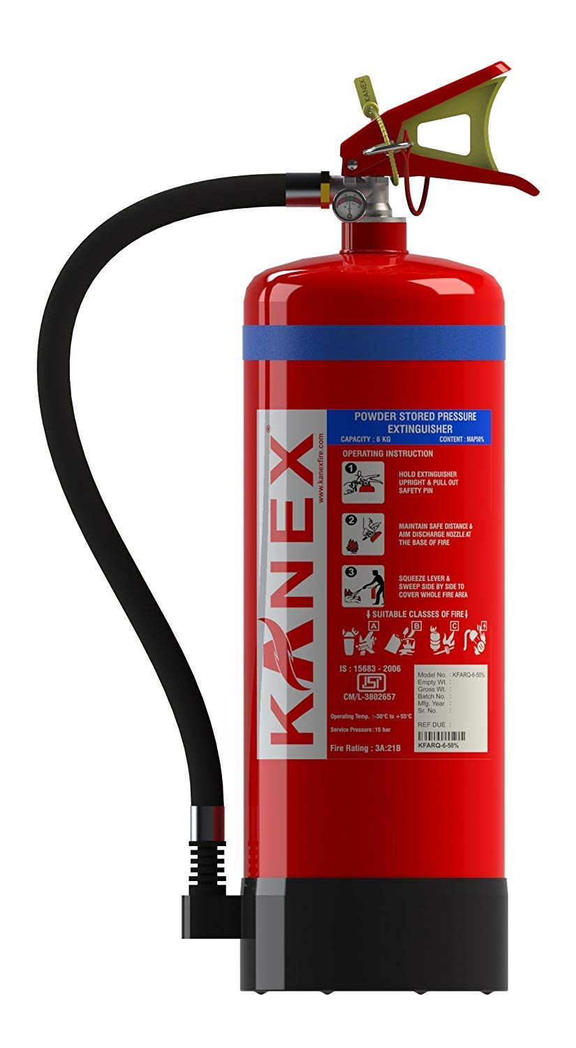 KANEX Abc Dry Powder Map-50% (Stored Pressure) 6 Kg 3A:21B Fire Extinguisher Is:15683 (B07C88C58P) Amazon Price History, Amazon Price Tracker