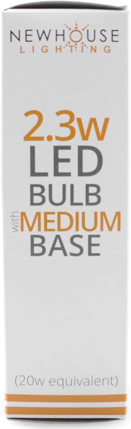 Adamax Newhouse Lighting T10-2320 Modern T10 LED Bulb 2.3W (20W Equivalent) E26 Medium Base, Halogen Replacement Light, 200 lm, 120V, 3000K