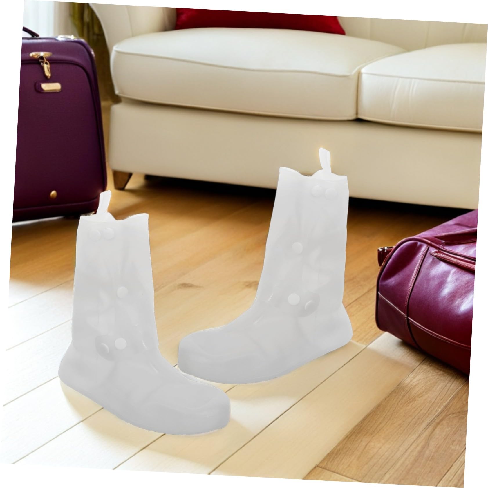 Baluue 2 Pares De Cubrezapatos Impermeables Para Jóvenes Protectores De Zapatos Funda Impermeable Para Protector De Zapatos Poncho De Pvc