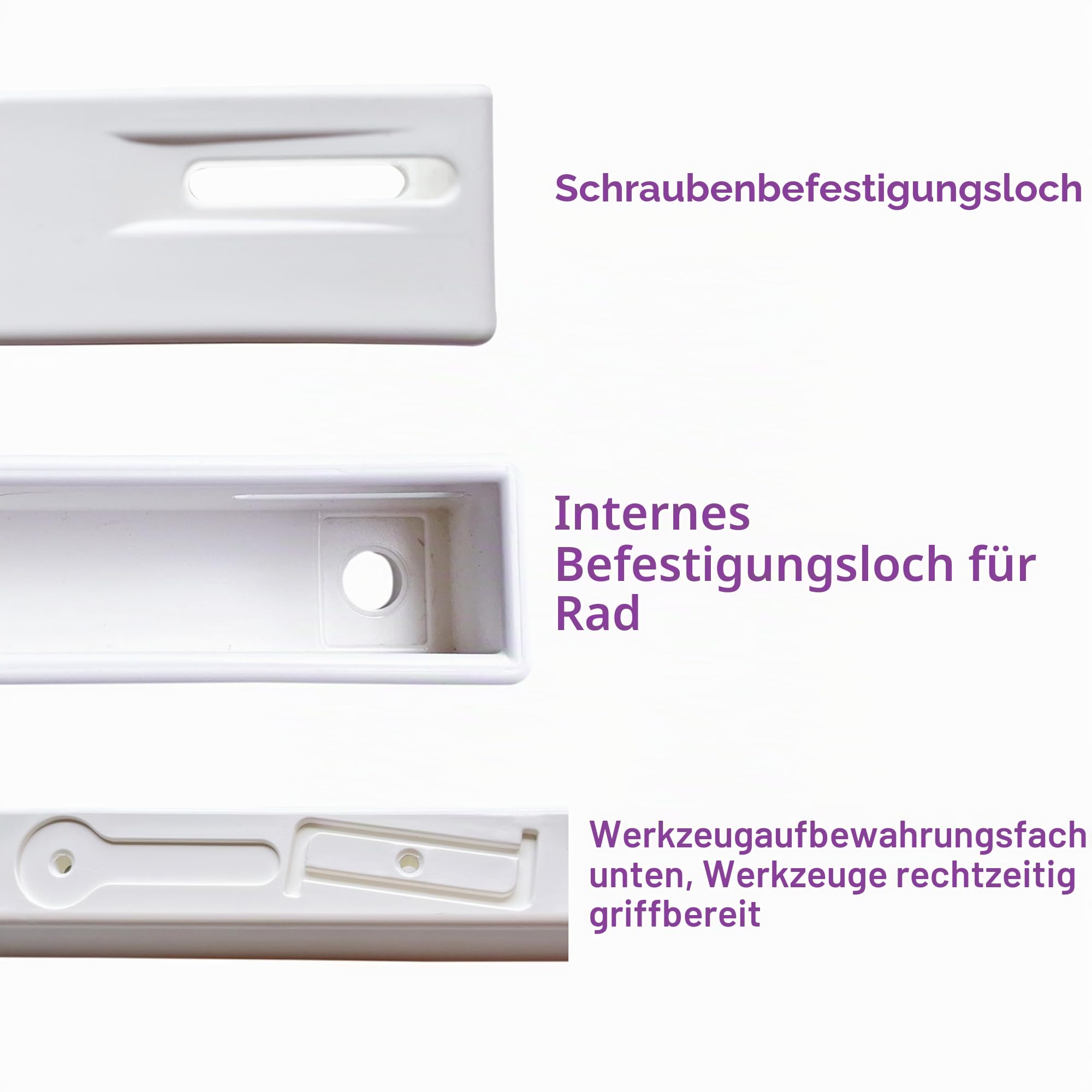 Räder kompatibel mit Stokke Tripp Trapp Hochstuhl, mit Sicherheitsverriegelungen, 360° drehbar, leise Rollen, bequem, kein Bohren erforderlich, unbeschädigt Ihren Hochstuhl(Weiß)