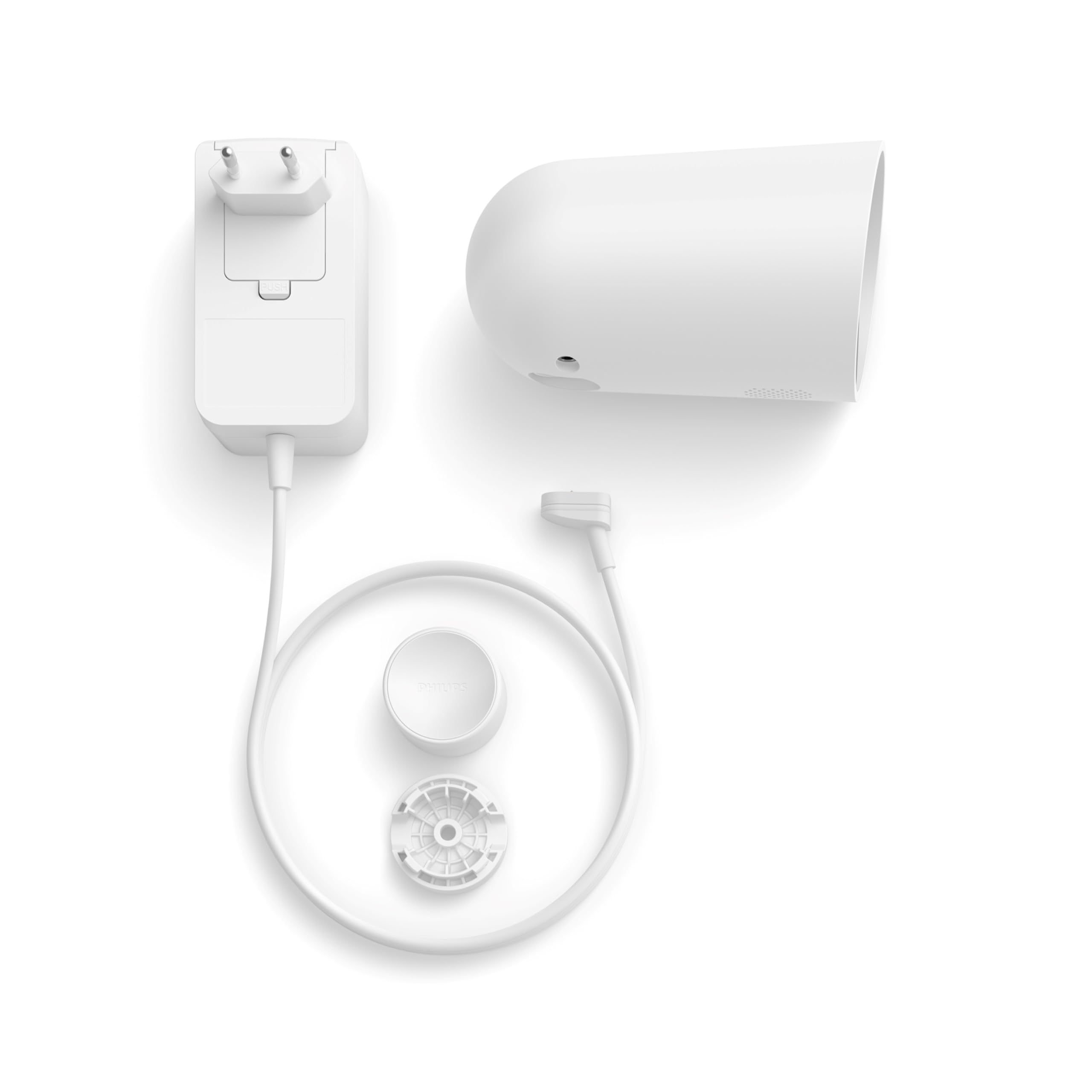 Philips Hue Secure, Caméra HD 1080P sans Fil, Utilisation intérieure ou extérieure, contrôle avec Une Seule Application, Blanc