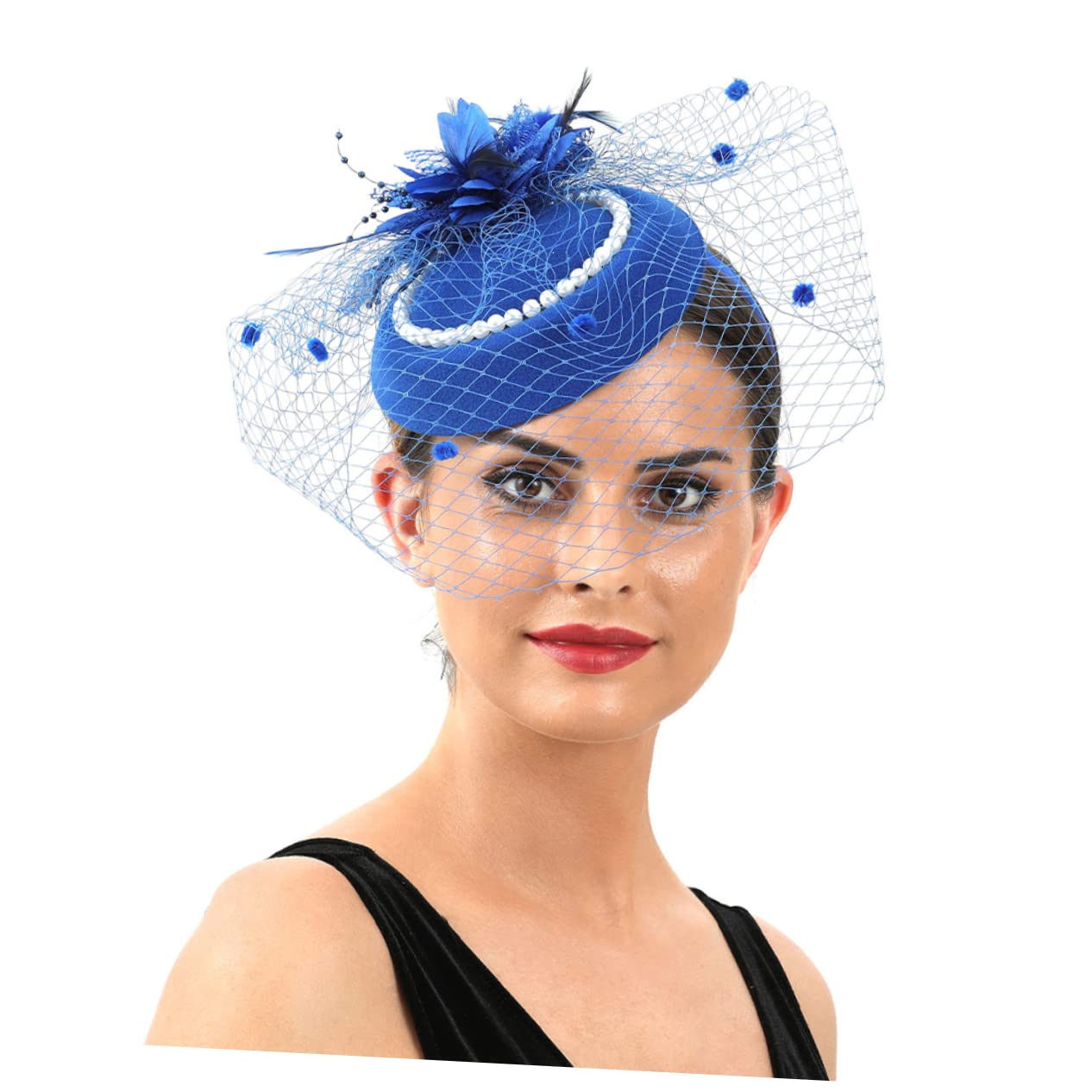 GALPADA 5pezzi Fascinator Sposa con Perle e Piume Accessorio Elegante per Matrimoni Feste e Occasioni Speciali Copricapo Vintage per Donne Comodo e Leggero Design Unico per Look Glamour