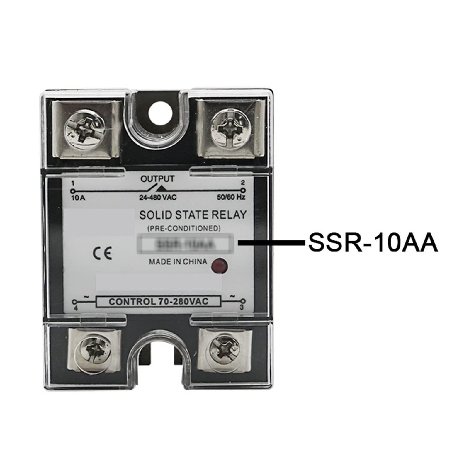 SSR-25AA SSR-40AA SSR 60A 120A Modulo relè a stato solido monofase Ingresso AC70-280V Uscita AC24-480V Controllo temperatura PID 1 pz(10A)