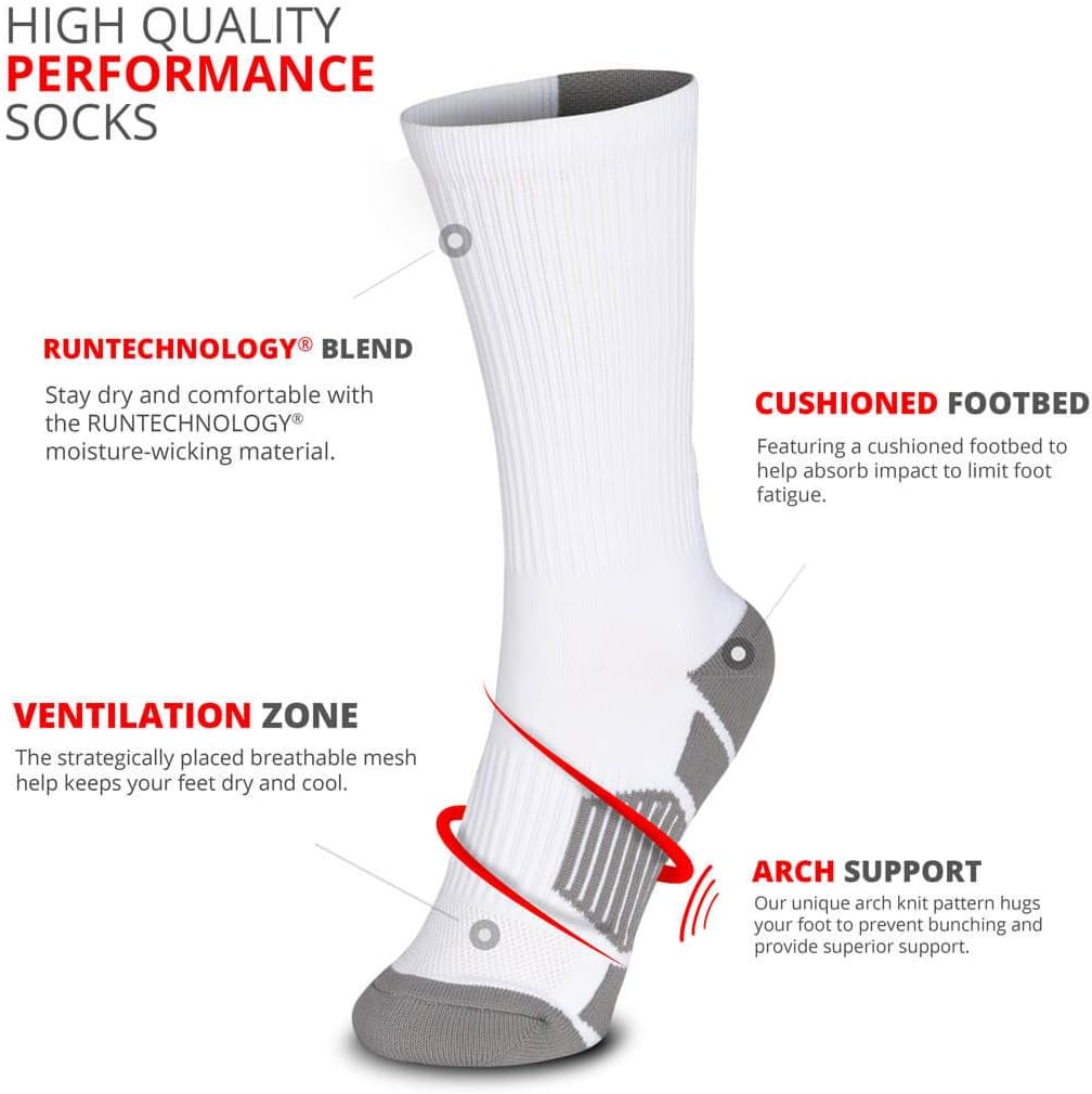 ChalkTalkSPORTS Custom Team Number Crew Socks | Youth & Adult Athletic Socks White | Choose Your Number - Image 6