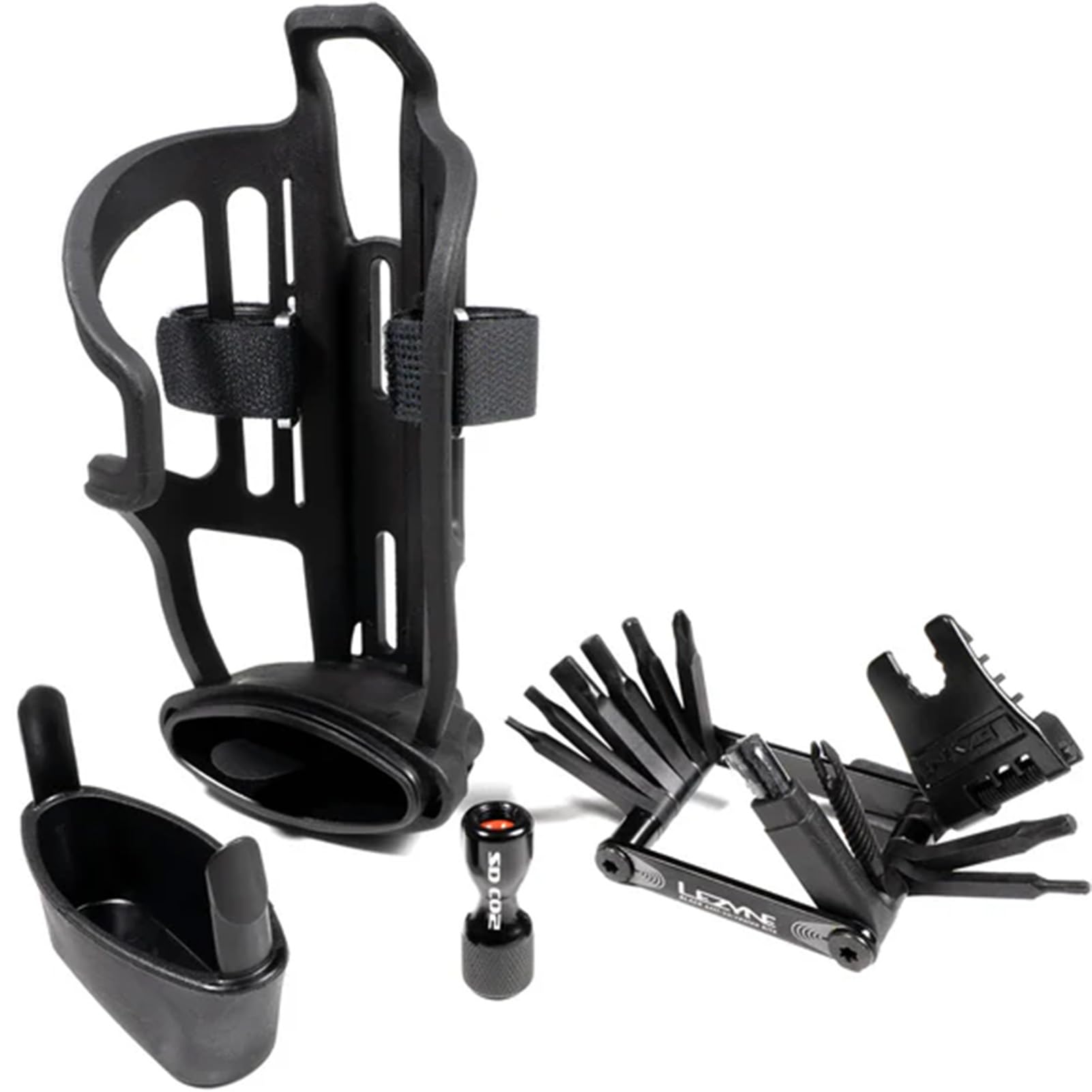 Lezyne TUBELESS Flow Storage Loaded-W/O CO2 CARTRIDGES BIDONES Y PORTABIDONES, Adultos Unisex, Negro, ESTANDAR