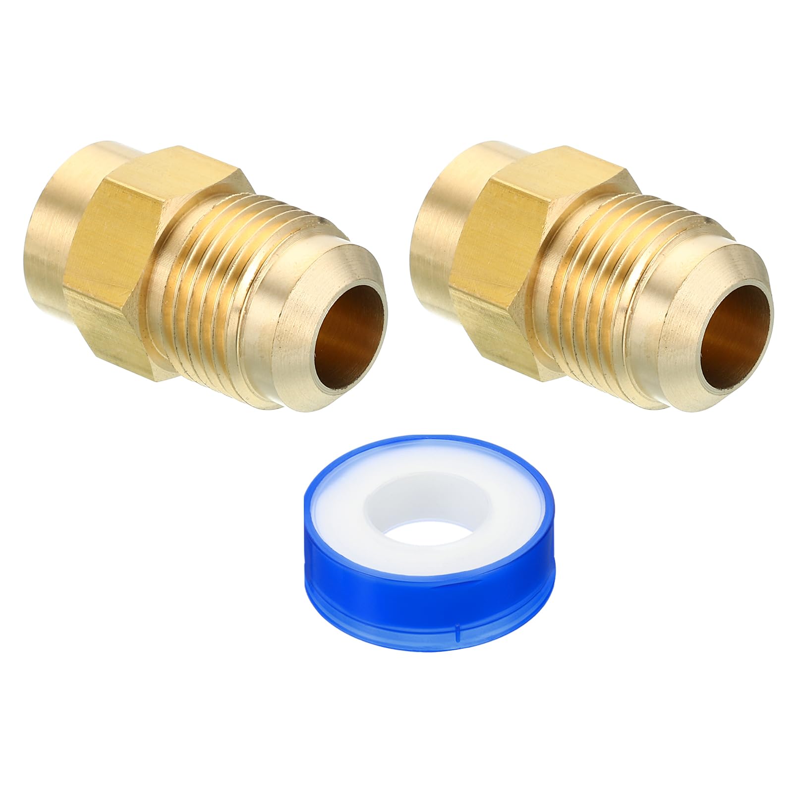 Conector de tubo de latón con brida 1/2 SAE a 1/4 NPT macho hembra para unión de gas