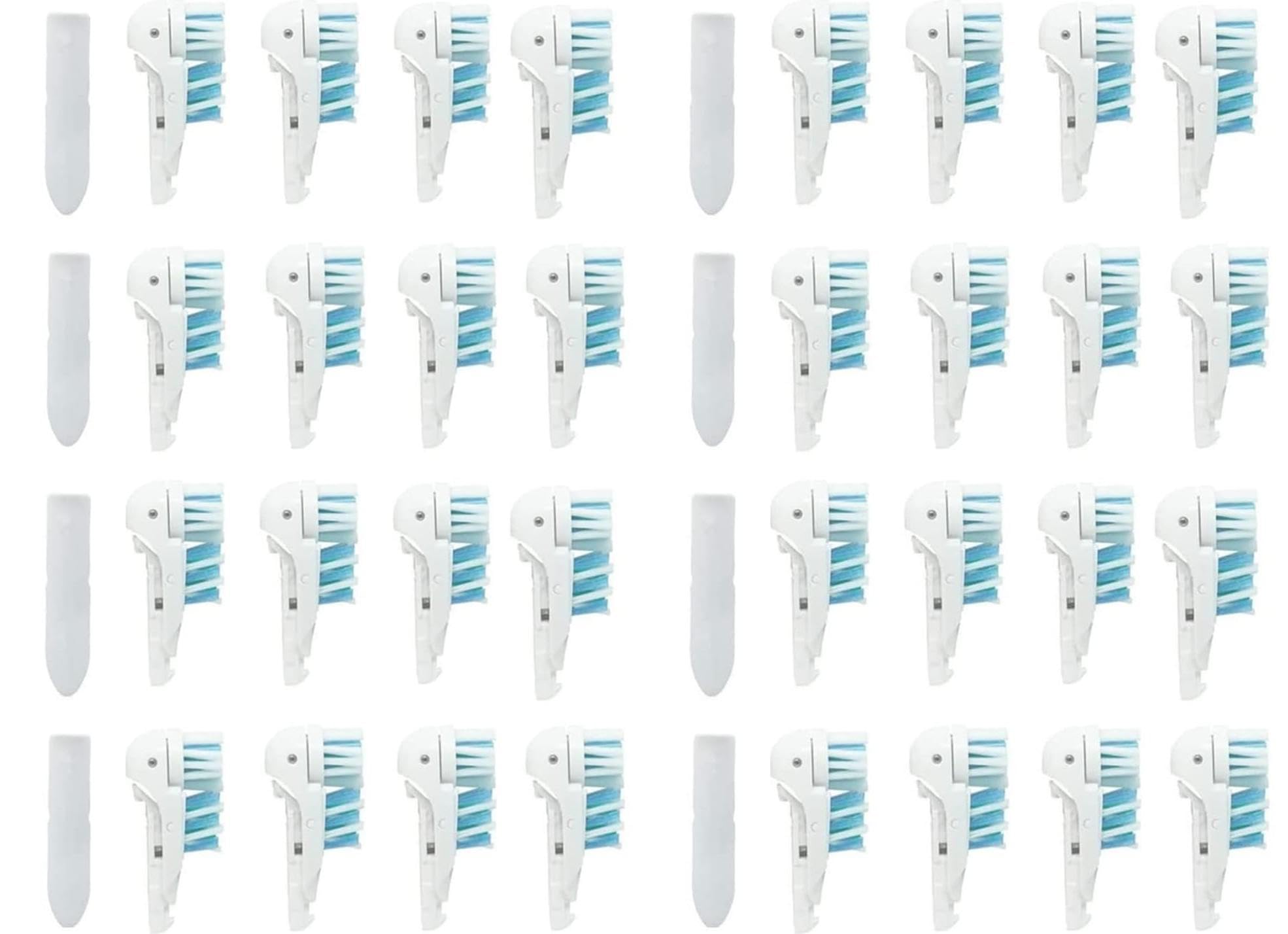 Ustbaly Dual-Action Electric Replacement Toothbrush Heads - Cup-Shaped and Action Cup Brush Heads - Efficient Cleaning - Easy to Replace (32Pcs)