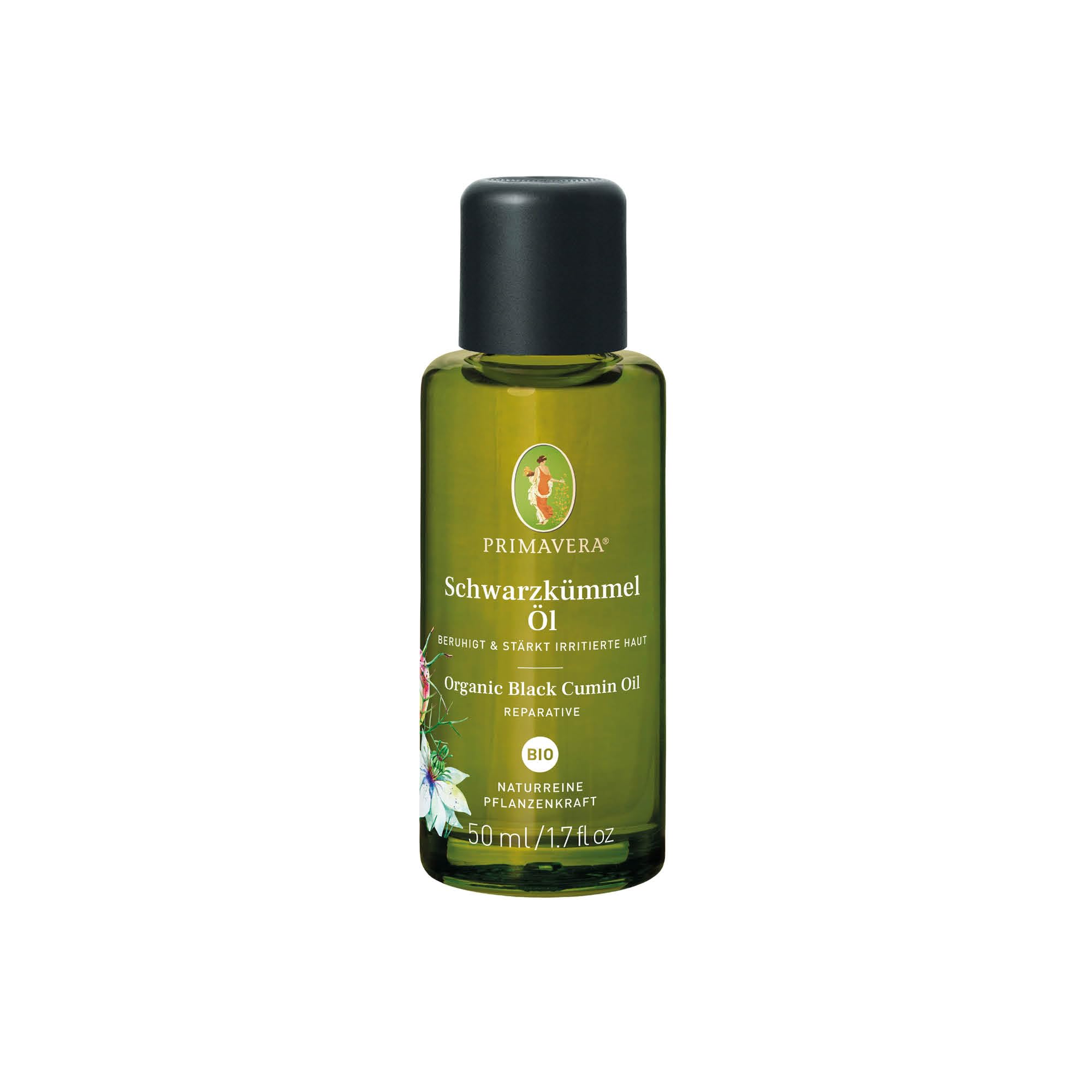 PRIMAVERA Pflegeöl Schwarzkümmelöl – Bio, 50 ml, Glasflasche