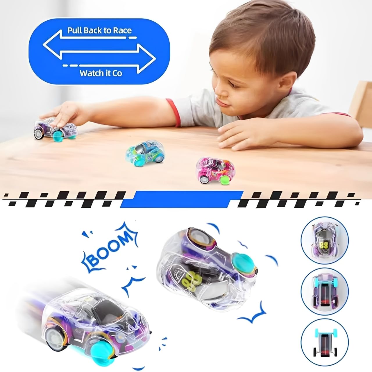 Cemirk 40Pcs Pull Back Cars, Party Bag Fillers for Kids Mini Toy Cars for Boys & Girls, Party Favours & Stocking Fillers - Image 3