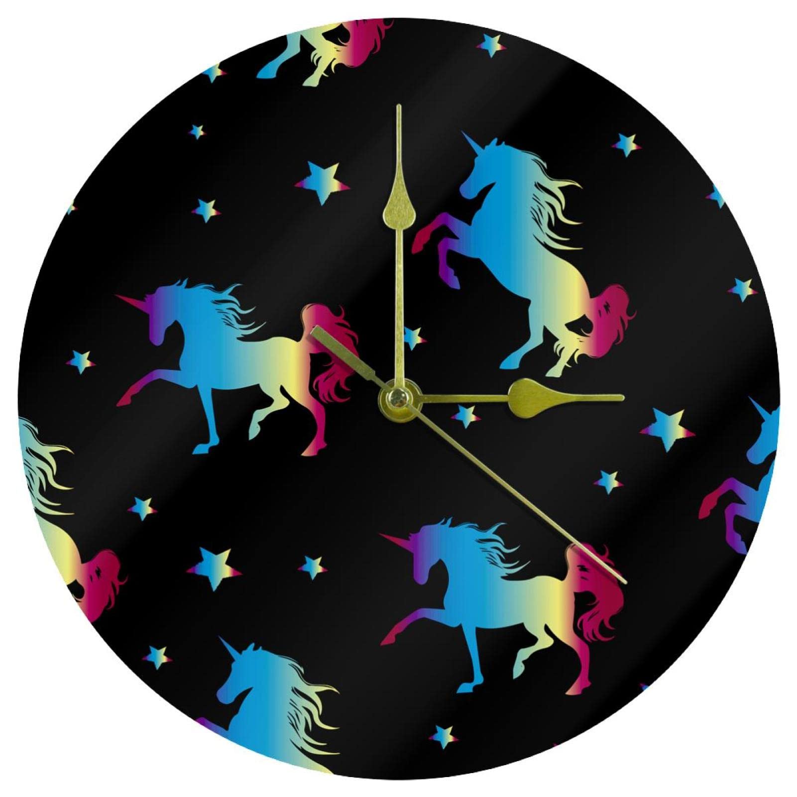 Horloge galaxie et licorne en acrylique pour décorer le bureau