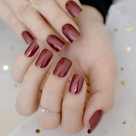 Amazon Com Dark Wine Red Nail Tips Predesigned Short Squoval Full Wrapped Acrylic Uv Press On Nails Women Daily Wear With Glue Sticker Z818 Beauty Personal Care Amazon Com Dark Wine Red Nail Tips Predesigned Short Squoval Full Wrapped Acrylic Uv Press On Nails Women Daily Wear With Glue Sticker Z818 Beauty Personal Care