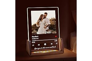 Personalized Acrylic Album Cover Picture Frame with Custom Song Plaque