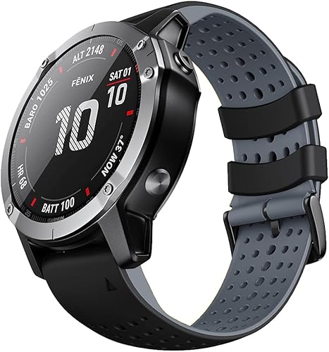ANCOOL Compatible con la correa Garmin Fenix 5X6X7X correa de reloj suave de 1024in de fácil ajuste para Fenix 5X PlusFenix 6XFenix 6X ProTactix