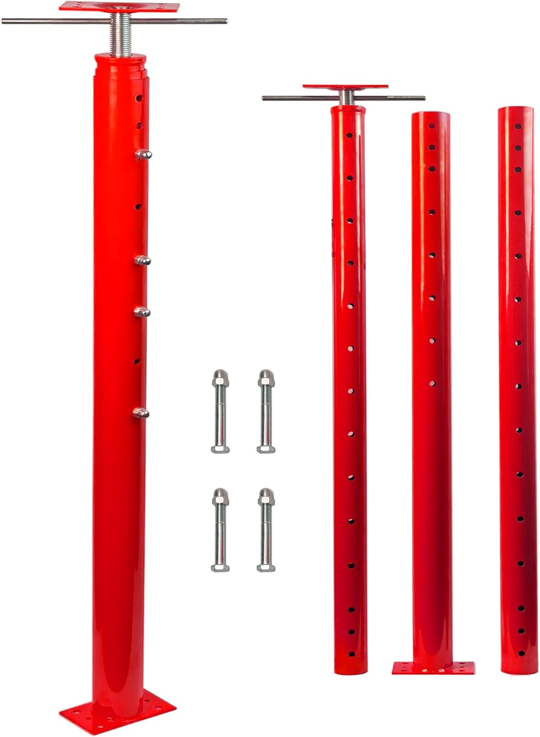 54"-155" Pole House Jack Post - Heavy Duty House Floor Jacks Adjustable Support for High Ceilings - 18,000 lbs Max Capacity - Telescoping Jack Stands for Basement, Crawl Space, Deck, Floor Leveling