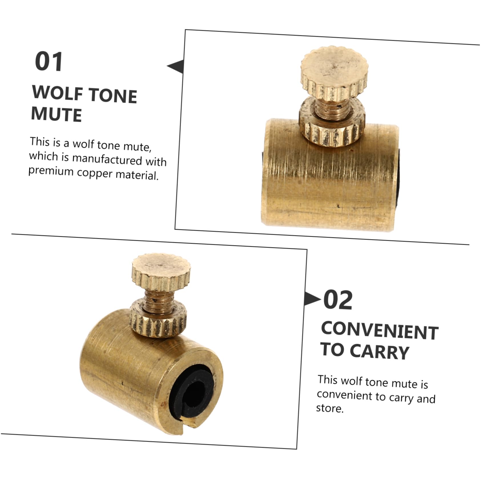 Yardwe 2Pcs Premium Violin Wolf Tone Accessories for Enhanced Sound Quality Durable Easy to Install for Violinists Seeking Wolf Tone