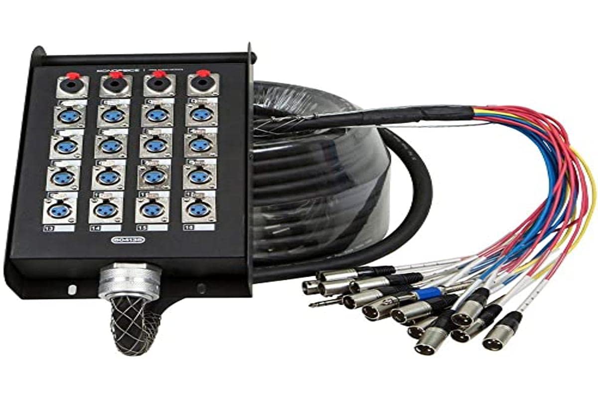 Snapklik.com : Monoprice 20-Channel Snake & 16 XLR X 4 TRS Stage Box
