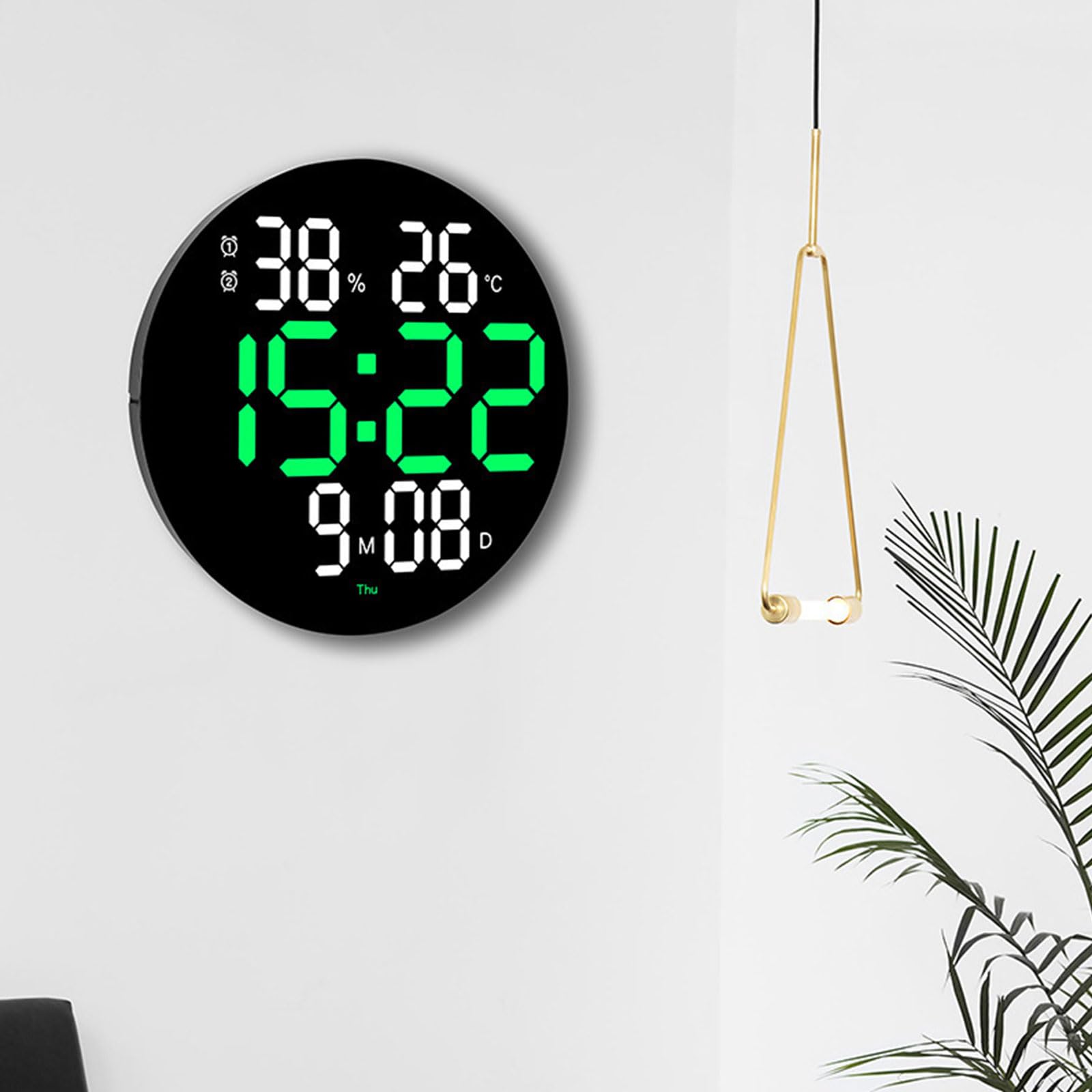 Reloj Despertador LED Moderno con Control Remoto, Pantalla de 10 Pulgadas, Reloj de Pared Digital de fácil Lectura, Pantalla Clara