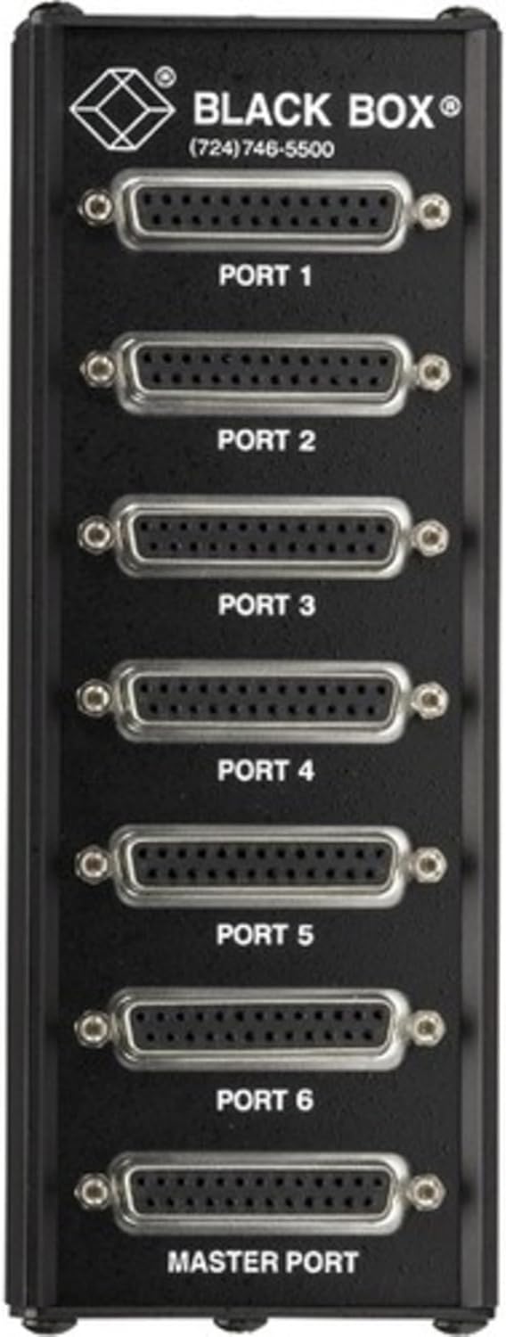Black Box 6-Port RS232 DB25 Passive Splitter